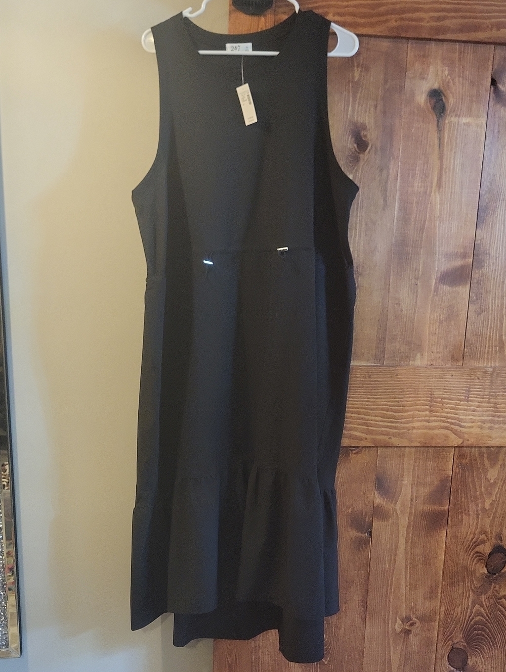 Maurices Black Sleeveless Midi Dress with Ruffle Hem